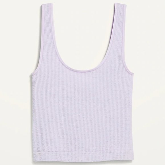 Old Navy Cropped Rib-Knit Seamless Cami Bra Top - Picture 6 of 6